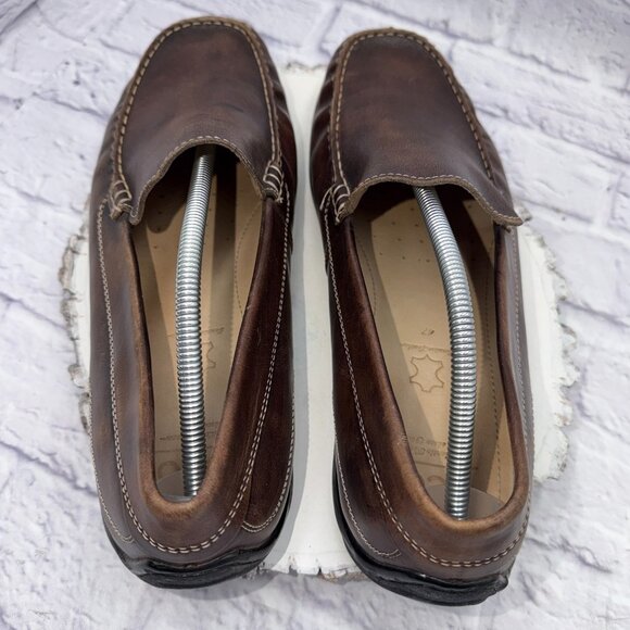 Ecco Classic Moc 2.0 Loafers Mens Driving Shoes Brown Leather Size 47 US 13